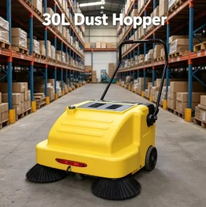 ST E01 Industrial Walk Behind Sweeper Machine for Warehouse Logistics Center Floor Cleaning