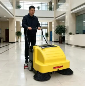ST E01 Industrial Walk Behind Sweeper with 1050mm Cleaning Path for Large Area Floor Maintenance