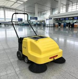 ST-E01 Professional Walk-Behind Sweeper with 30L Dust Hopper for Industrial Floor Cleaning
