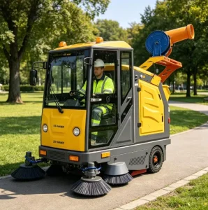 ST HAWK Battery Powered Road Cleaning Machine High Efficiency Outdoor Sweeper for Streets and Public Facilities