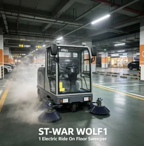 ST-WARWOLF1 Electric Road and Street Sweeper for Public Roads, Airports and Parks