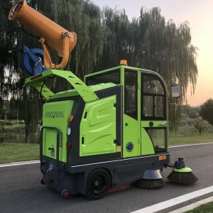 ST-WARWOLF1 Ride-On Electric Road Sweeper for Airport, Warehouse and Factory Cleaning