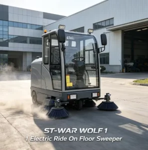 ST WARWOLF1 Ride On Street Sweeper Machine for Municipal and Industrial Cleaning