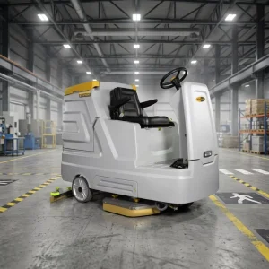 ST X1000 Battery Powered Ride On Floor Scrubber for Large Area Floor Cleaning
