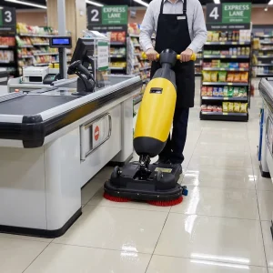 ST-X430 Compact Self-Propelled Floor Washer 360° Rotating Commercial Cordless Mop 36V Battery for Supermarkets