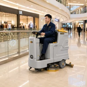 ST-X700 Automatic Ride on Floor Scrubber Dryer for Mall Airport and Warehouse Cleaning