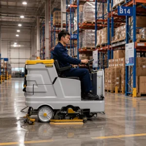 ST-X800 Industrial Ride on Floor Scrubber Dryer with 920mm Cleaning Width