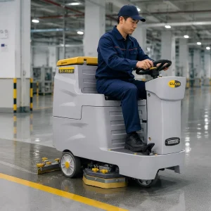 SUTO ST X660 Ride on Floor Scrubber Dryer Industrial Commercial Floor Cleaning Machine with Squeegee