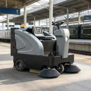 SW BR 135 120 C Ride on Floor Sweeper for Railway Stations Platform Cleaning Heavy Duty Dust Collection Machine