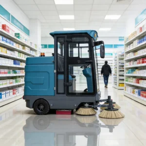 Safe GIYO S2000 Ride on Electric Automatic Simple One Click Panel Office Floor Sweeper