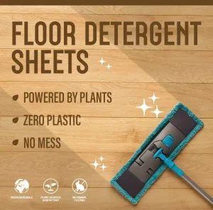 Scented Floor Cleaning Sheets for Wood Floor Care, Decontamination, Descaling, and Mopping