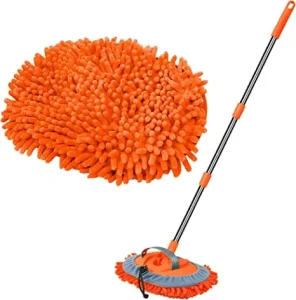 Scratch-Free Microfiber Chenille Car Wash Pad Mop with Extension Pole