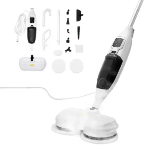 Scrubbing Steam Mop with 2 Scrub Pads and 3 Steam Modes Handheld Steam Spot Cleaner