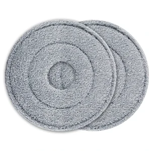 Self-Adhesive Thickened Microfiber Aluminum Mop Replacement Cloth Absorbent Round Self-Wringing Dual-Drive Refills