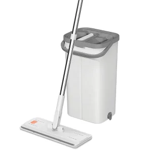 Self-Cleaning Household Flat Mop Bucket Set with Extensible Handle, Square Shape and Dirty Water Separation