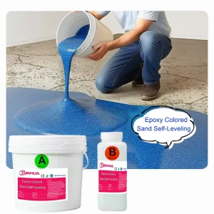Self-Leveling Eco-Friendly Colored Epoxy Floor Coating for Cement Surfaces Marble-Effect Terrazzo Paint