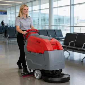 Self-Propelled Electric Cordless Floor Washer and Scrubber with Large Water Tank