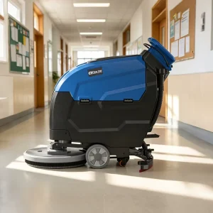 Self-Propelled Electric Walk-Behind Floor Scrubber with Brush for Warehouses and Hotels