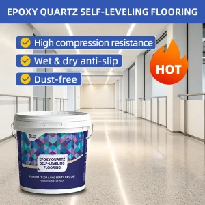 Self-Smoothing Marble-Effect Colored Sand Floor Paint Self-Leveling Epoxy Resin Coating for Concrete Floors