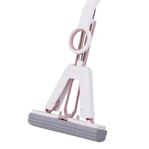 Self-Squeeze Foldable PVA Sponge Wet and Dry Mop for Floor Cleaning