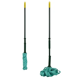 Self Twisting Twist Steel Floor Mop with Swivel Head Microfiber for Professional Bathroom Cleaning Bulk