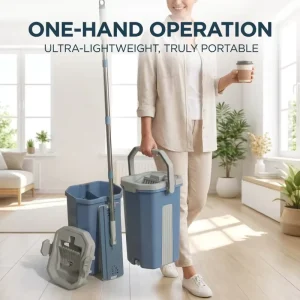 Self-Watering Flat Mop, 360° Rotating, Detachable, 90%-100% Dehydration Rate, Quick Absorption