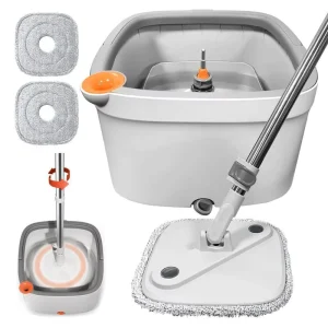 Self-Wringing 360-Degree Rotating Floor Mop and Bucket Set