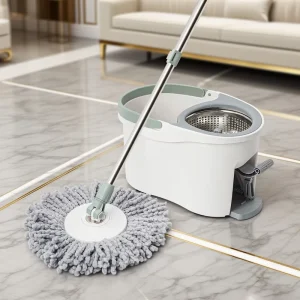 Self-Wringing 360 Spin Mop and Bucket Set with Foot Pedal Rotating Mop
