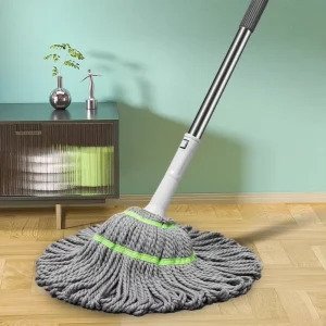 Self-Wringing Microfiber Twist Spin Mop for Wet and Dry Floor Cleaning