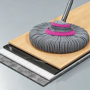 Self Wringing Mop Thickened Absorbent Mop Cloth No Need Hand Washing Easy Operation For Indoor Home Floor Daily Cleaning Tasks