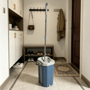 Self-Wringing Telescopic Microfiber Twist Mop for Wet/Dry Household Floor Cleaning