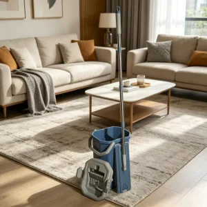 Self-Wringing Twist Mop with Long Handle Heavy-Duty Microfiber Mop for Hardwood Floors, Home, Office, and Kitchen