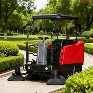 Semi-Enclosed Rechargeable Floor Sweeper and Street Sweeping Machine