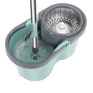 Separable Double Bucket 360 Spin Mop with Stainless Steel Handle and 70-80% Dehydration Rate