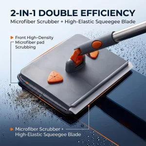 Serpillere a Nettoyage 2 in 1 Square Microfiber Flat Mob Scratch Floor Cleaning Tile Cleaner Mop for Home