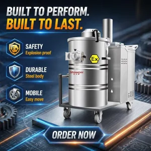 Shiwosi Continuous Operation Vacuum for High Heat Industrial Environments & Production Lines