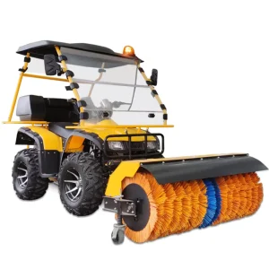 Side-by-Side Snow Plow Truck with Gasoline Engine