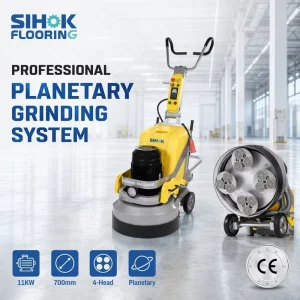 Sihok 27Inch Concrete Floor Grinder 380V Epoxy Floor Grinding Polishing Machine 11KW 15HP 4 Head Planetary Floor Prep Grinder