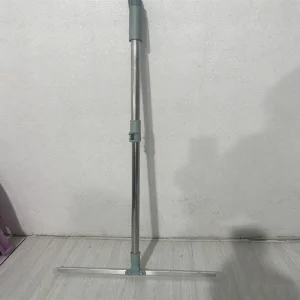 Silicone Floor Broom with Plastic Basket and Stainless Steel Pole