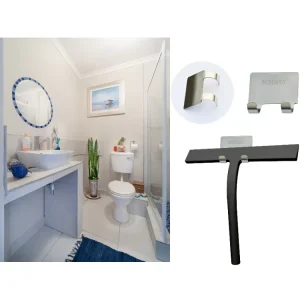 Silicone Shower Squeegee for Bathroom Tile Ceramic Floors and Mirrors