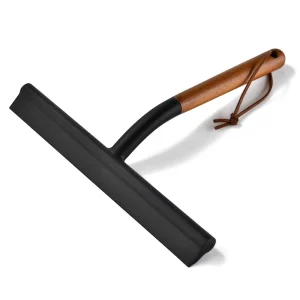 Silicone Squeegee Window Glass Cleaner Shower Door Wiper with Wooden Handle