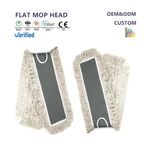 Sliding Wringing Cotton Yarn Aluminum Flat Mop Replacement Head Refill