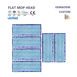 Sliding Wringing Lightweight Quick-dry Microfiber Flat Mop Pad Replaceable Household Cleaning Floor Mop Head