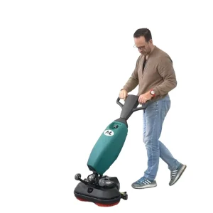 Small Commercial Electric Cordless Mini Floor Scrubber Machine with Double Brush and Lithium Battery