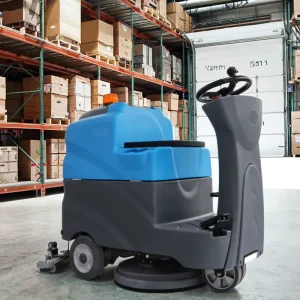 Small Compact Battery Ride-On Industrial Floor Scrubber Machine