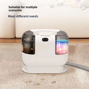 Small Electric Wet Dry Spot Carpet Cleaning Machine Handheld for RV, Car, Household, and Hotel Use Bagless
