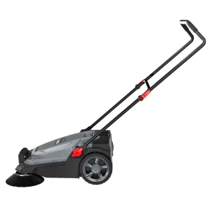 Small Push-Along Floor Sweeper Cleaning Machine for Home, Garden, and Yard Use