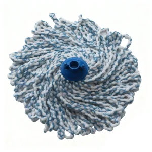 Small Two-Tone Woven Microfiber Mop Head Replacement, Super Absorbent Wet Mop Refill