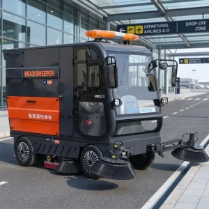 Smart CE Certified Fully Automatic Ride on Driving Type Cleaning Width 2400mm Airport Parking Street Sweeper