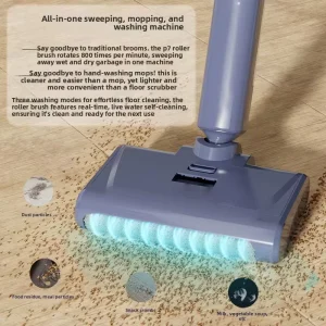 Smart Cordless 3 in 1 Handheld Floor Washer Wet Dry Vacuum Cleaner for Hard Floors Self Cleaning Household Use 460ml Tank 45 60